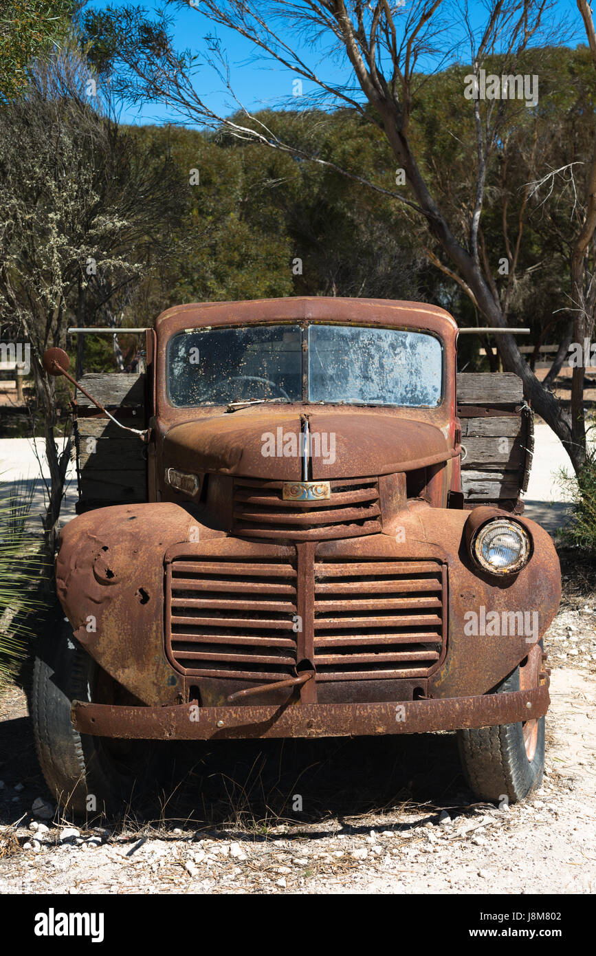 Rusty old truck in outback Australia. Northern Territory. Stock Photo