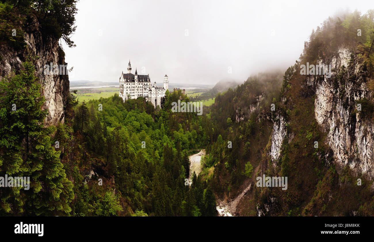 bavaria, neuschwanstein, chateau, castle, neuschwanstein schloss, knig ludwig, Stock Photo