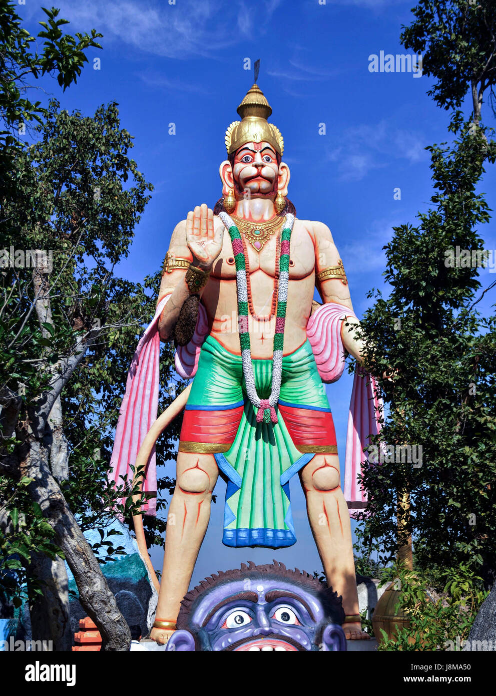 hanuman jayanti celibration on hanuman temple Stock Photo