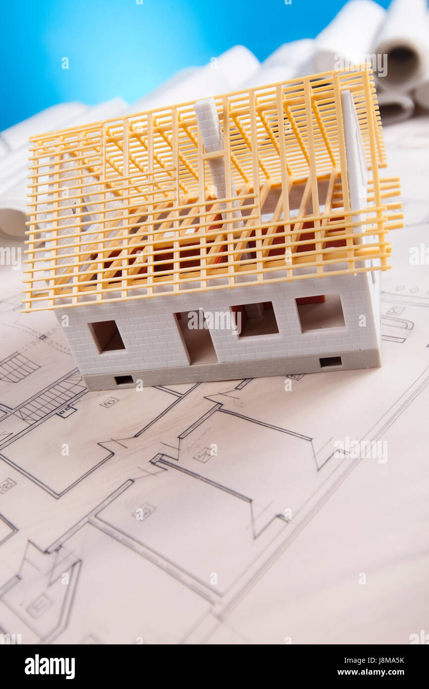 Draft Model Building model, design, project, concept, plan, draft, style of construction ...
