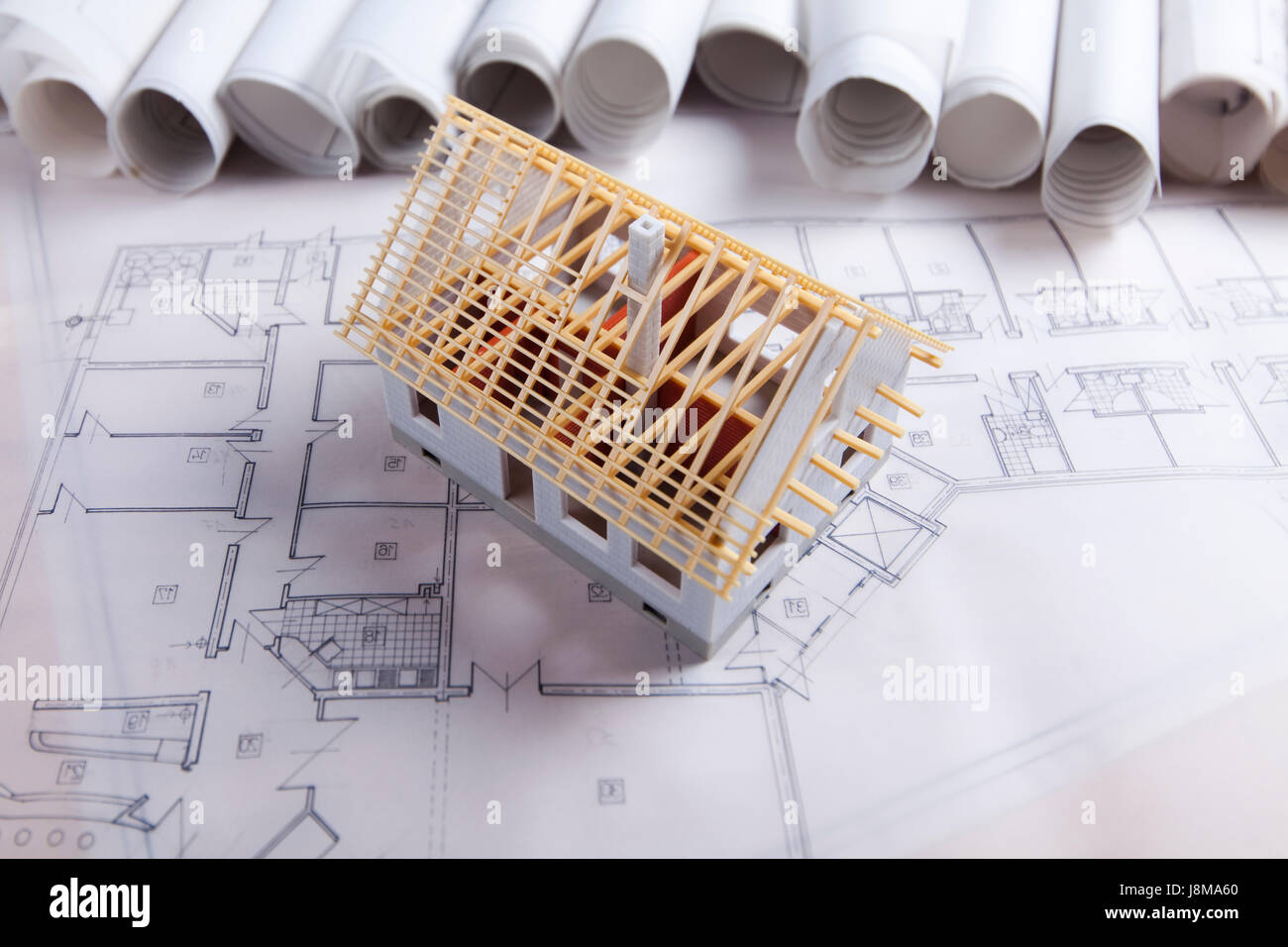 Draft Model Building model, design, project, concept, plan, draft, style of construction ...