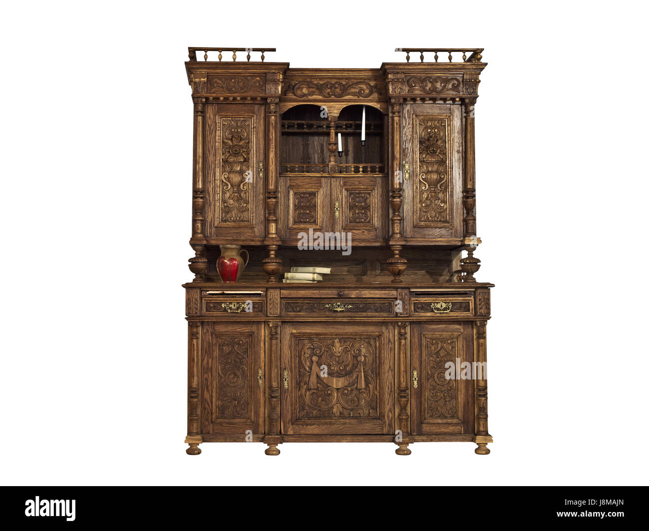Isolated Furniture Antique Interior Vintage Oak Closed
