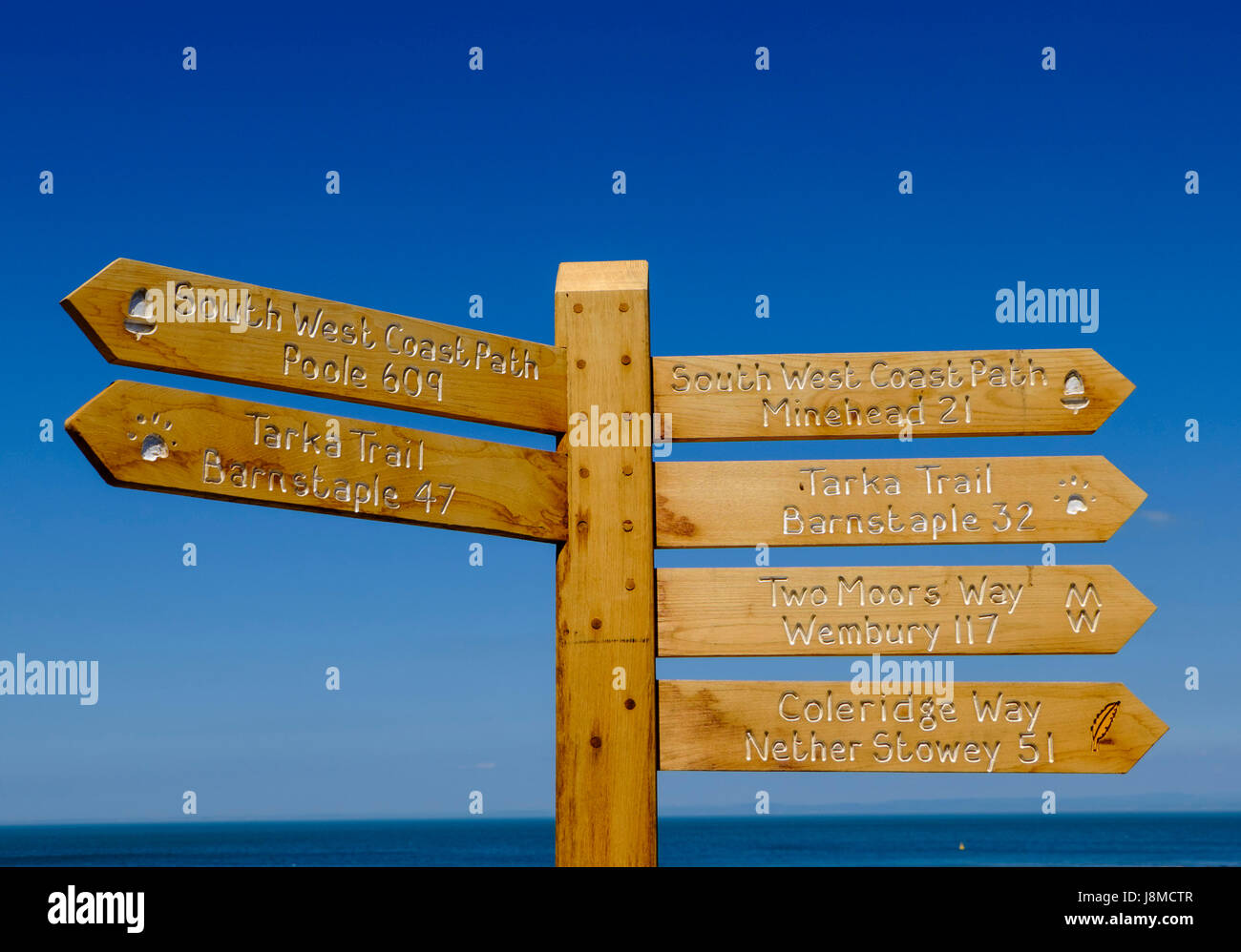 North Devon Sign Lynmouth a Seaside Town on the North Devon and Exmoor Coast Sout west ...