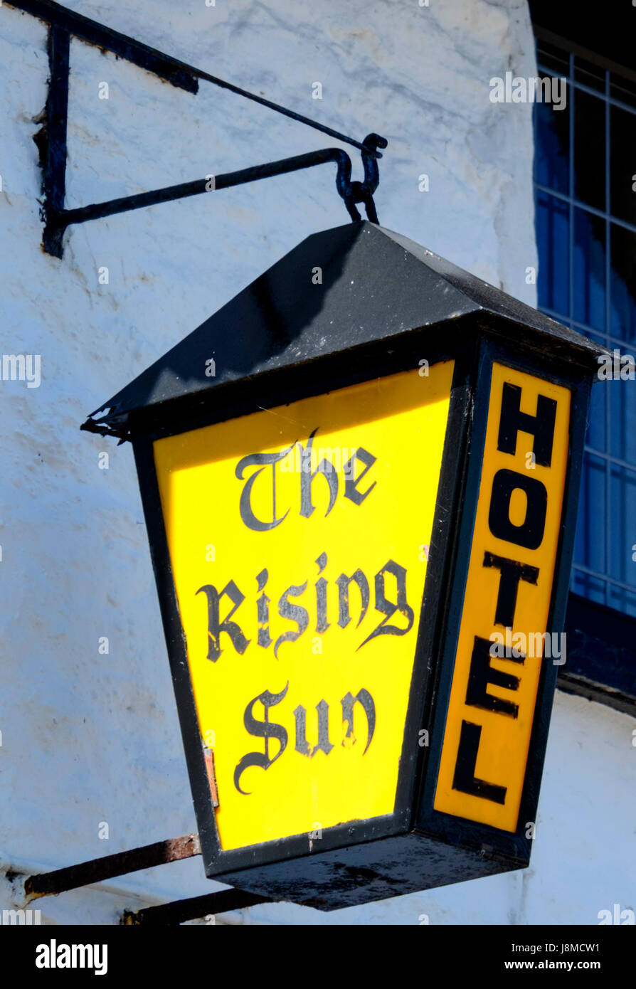 Lynmouth a Seaside Town on the North Devon and Exmoor Coast The Rising Sun Pub Stock Photo