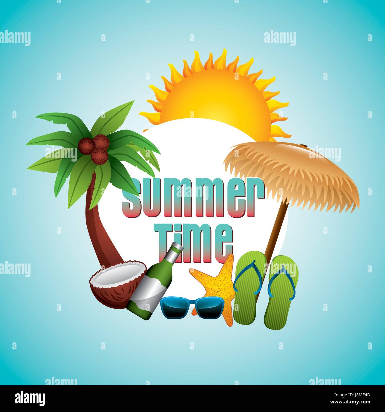 tropical beach vacation image Stock Vector Image & Art - Alamy