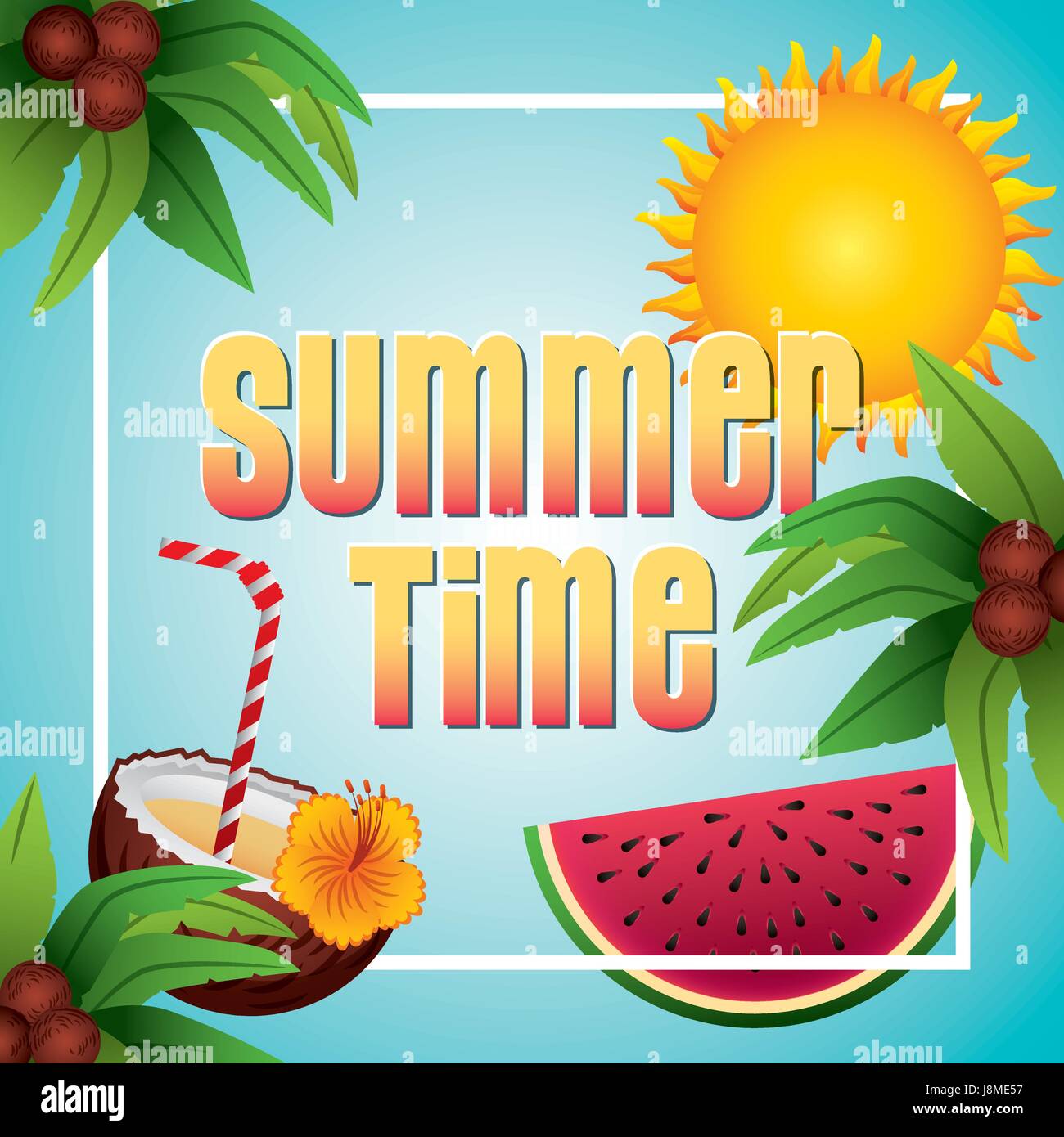 tropical beach vacation image Stock Vector Image & Art - Alamy