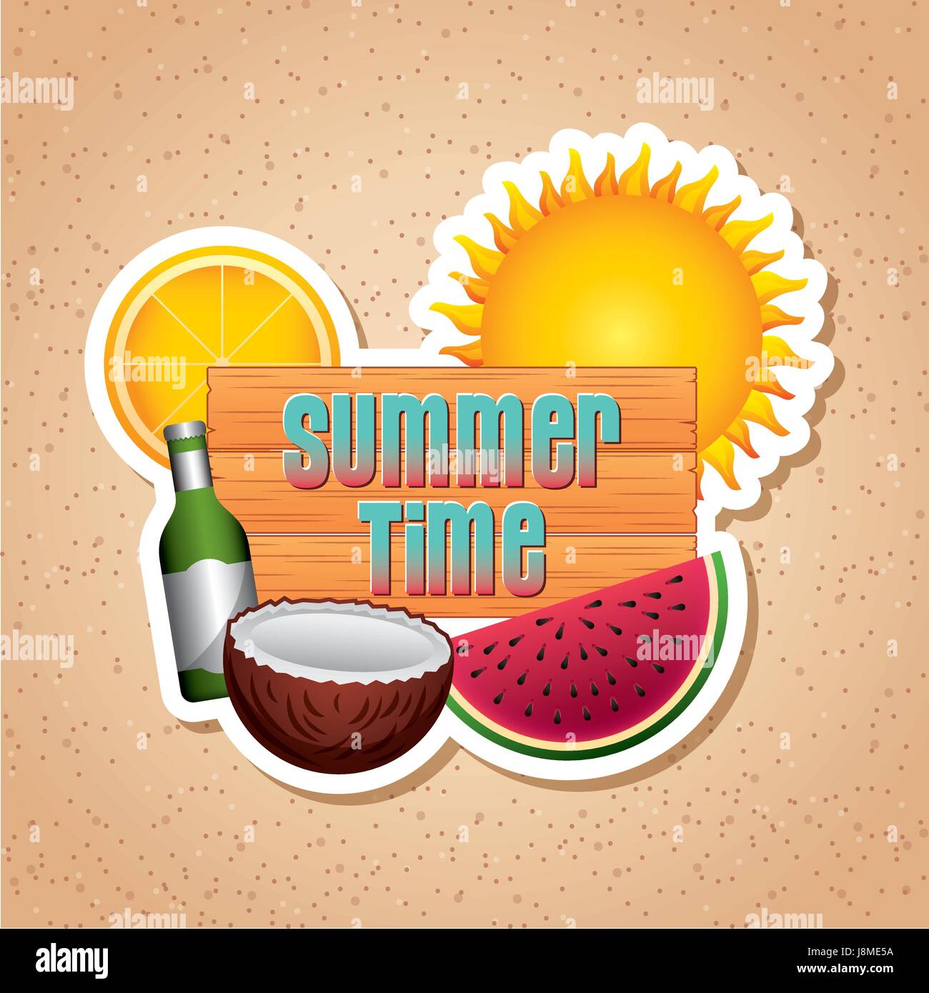tropical beach vacation image Stock Vector Image & Art - Alamy