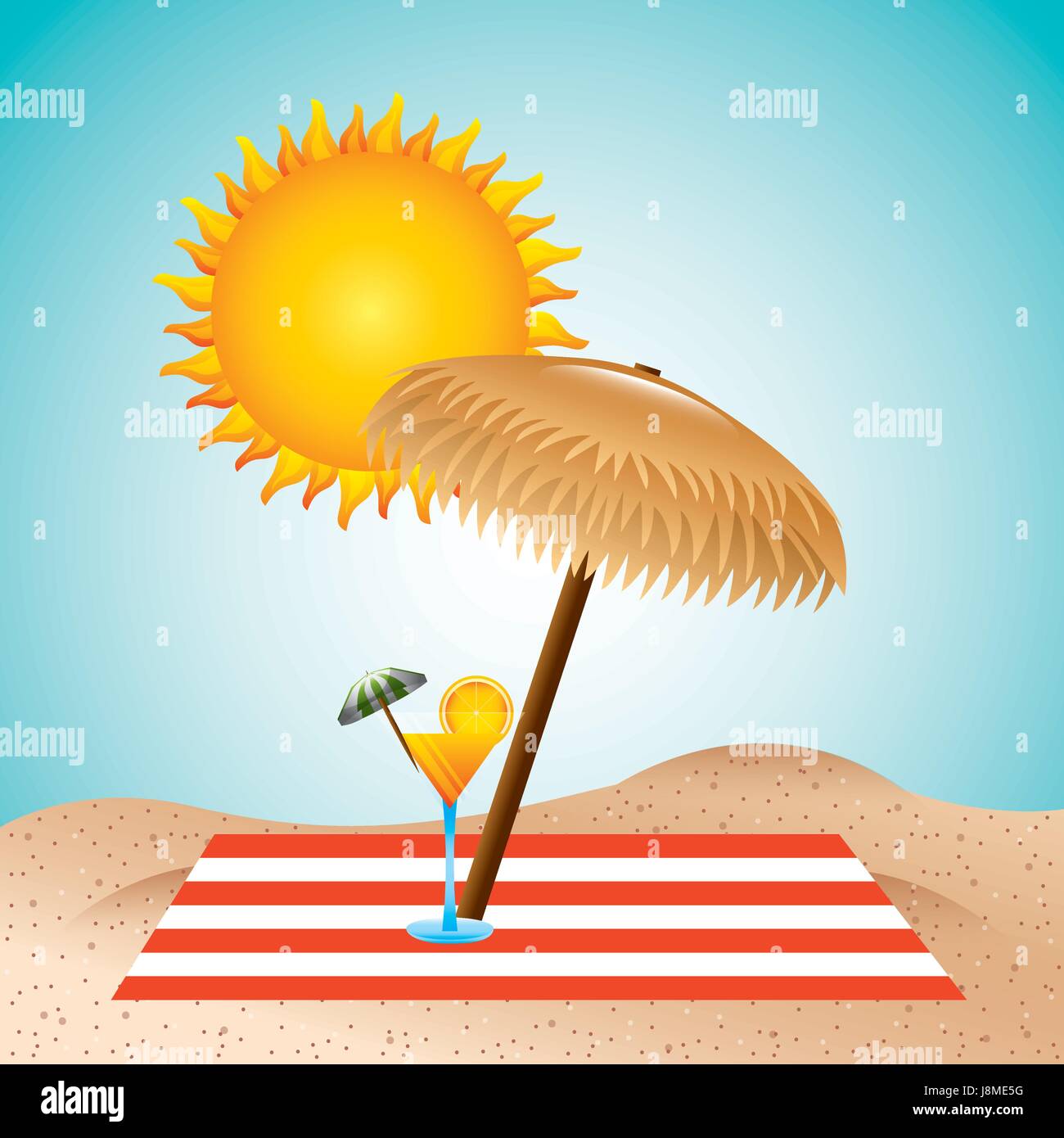 tropical beach vacation image Stock Vector Image & Art - Alamy