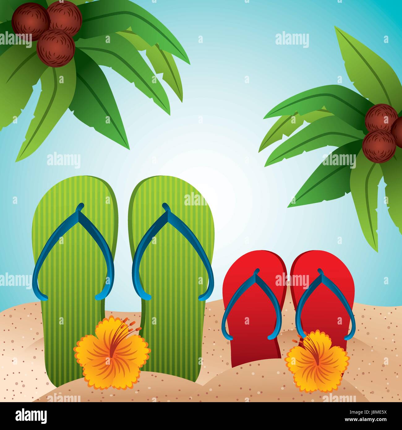 tropical beach vacation image Stock Vector Image & Art - Alamy