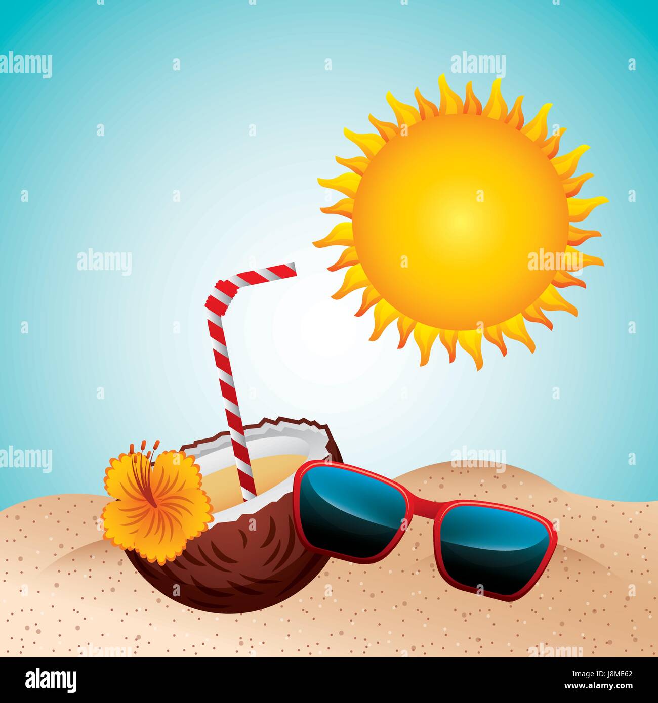 tropical beach vacation image Stock Vector Image & Art - Alamy