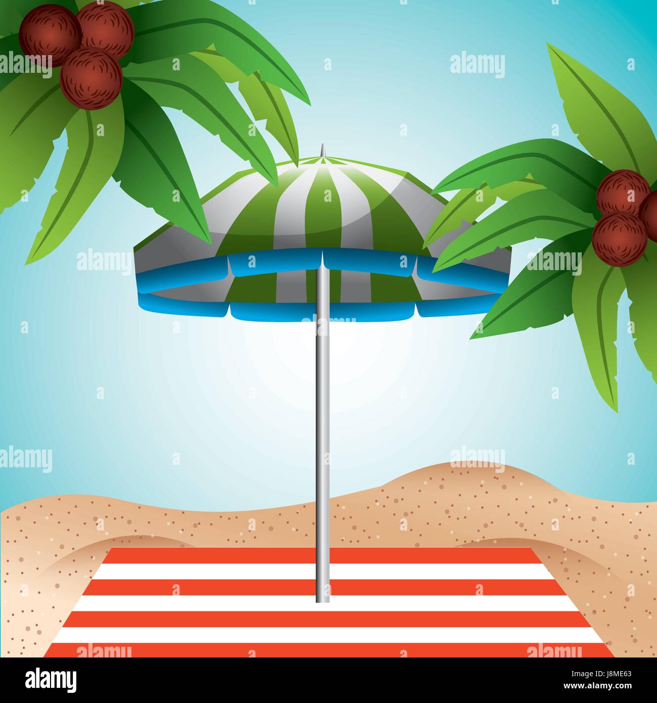 tropical beach vacation image Stock Vector Image & Art - Alamy