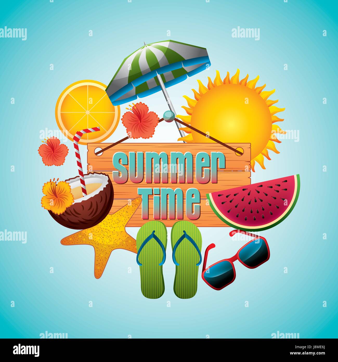 tropical beach vacation image Stock Vector Image & Art - Alamy