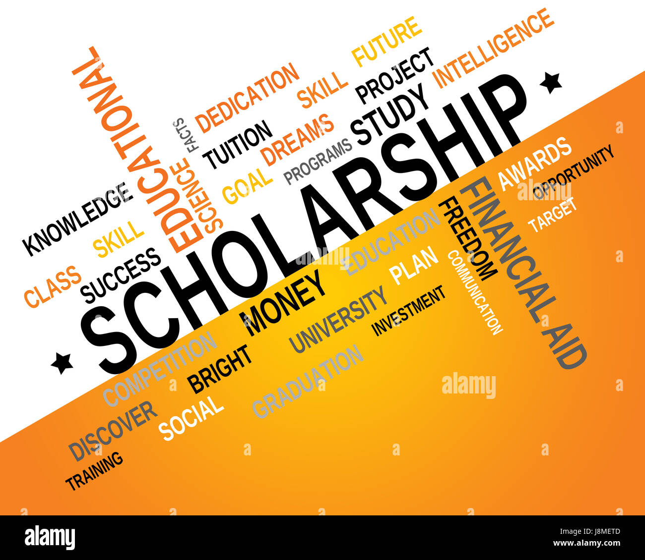 Scholarship design Stock Photo