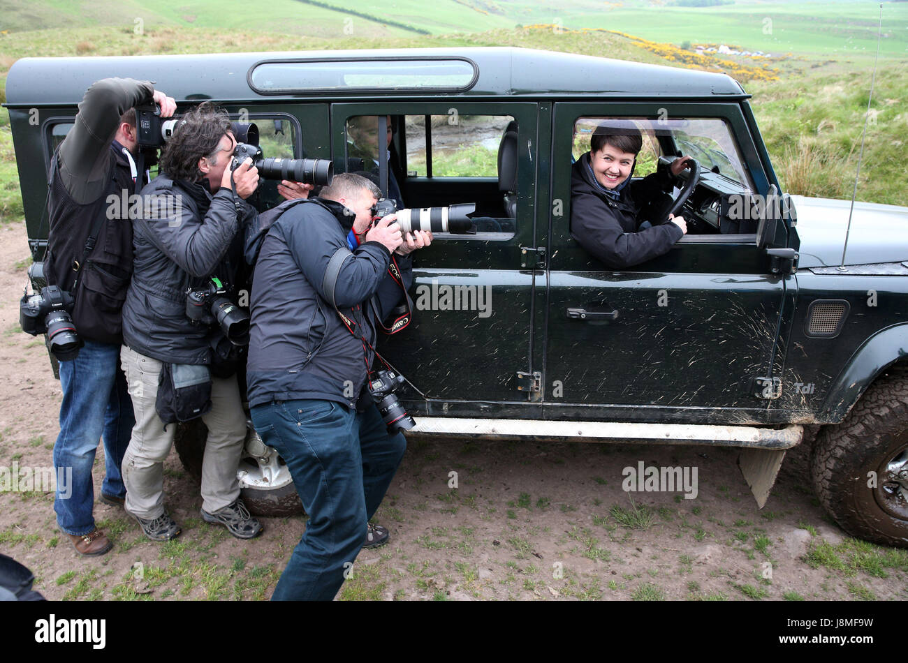 Scottish Conservative leader Ruth Davidson poses for photographers ...