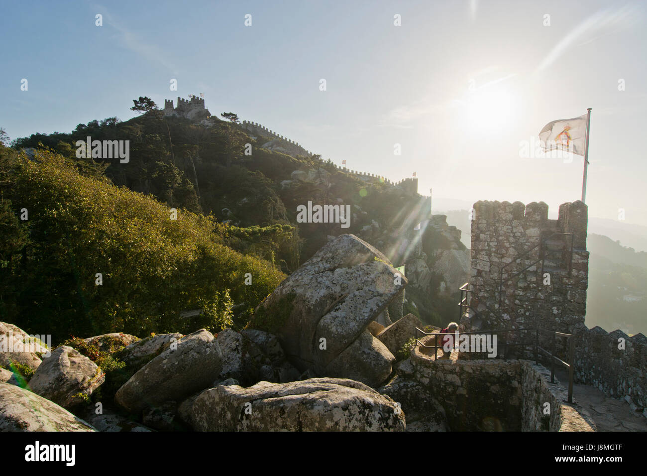Castelo dos Mouros (Castle of the Moors), dating back to the 10th century. a Unesco World Heritage site. Portugal Stock Photo