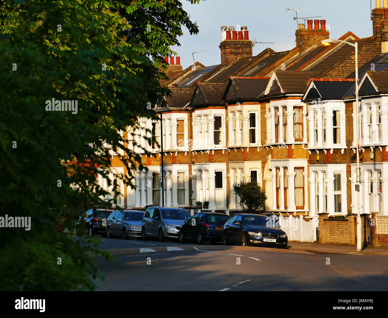 Houses in Capel Road, Forest Gate, London E7 Stock Photo