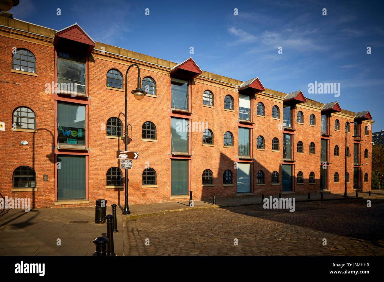 Manchester castlefield basin, and modern urban housing development, Stock Photo