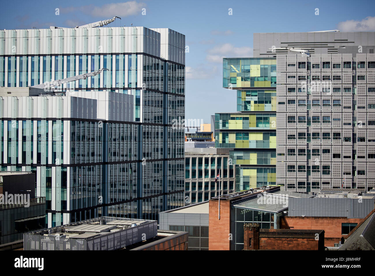 Built 2007 Manchester Civil Justice Centre is a governmental building in Manchester, England , Stock Photo