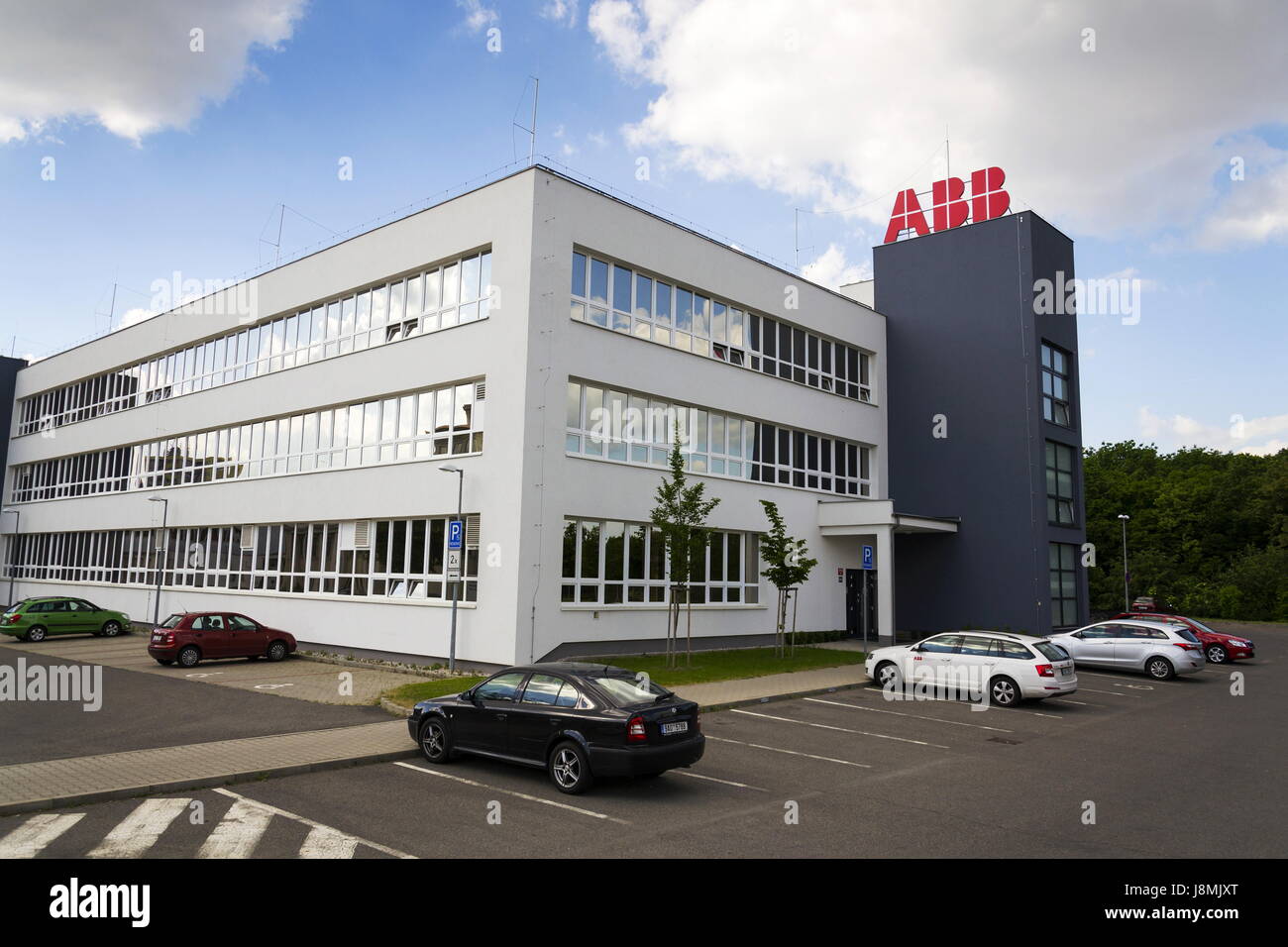 PRAGUE, CZECH REPUBLIC MAY 26 ABB company logo on headquarters