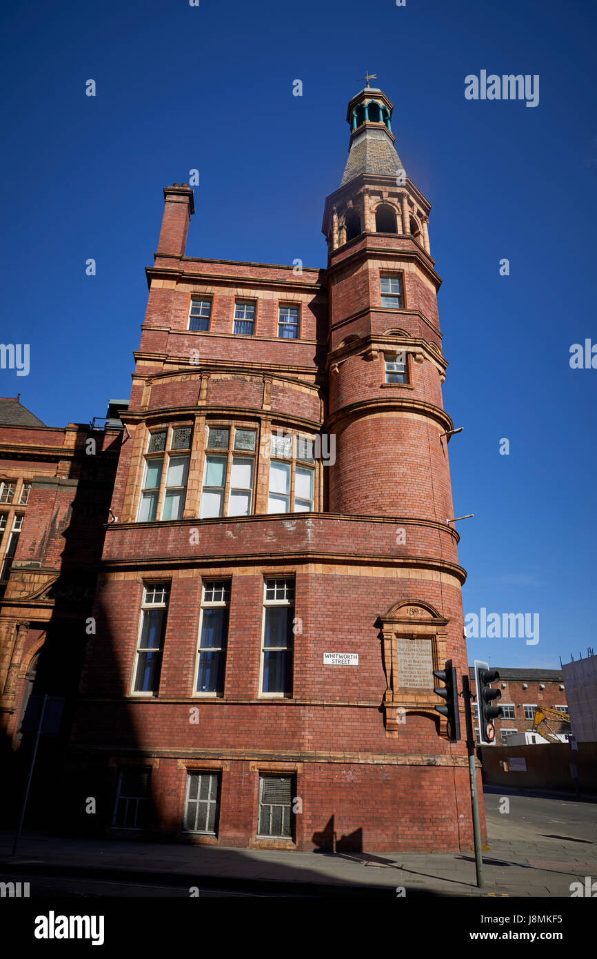 Sheena Simon Campus of Manchester College. Built in 1897 as the The Central High School and opened by the Duke of Devonshire, Manchester Whitworth Str Stock Photo