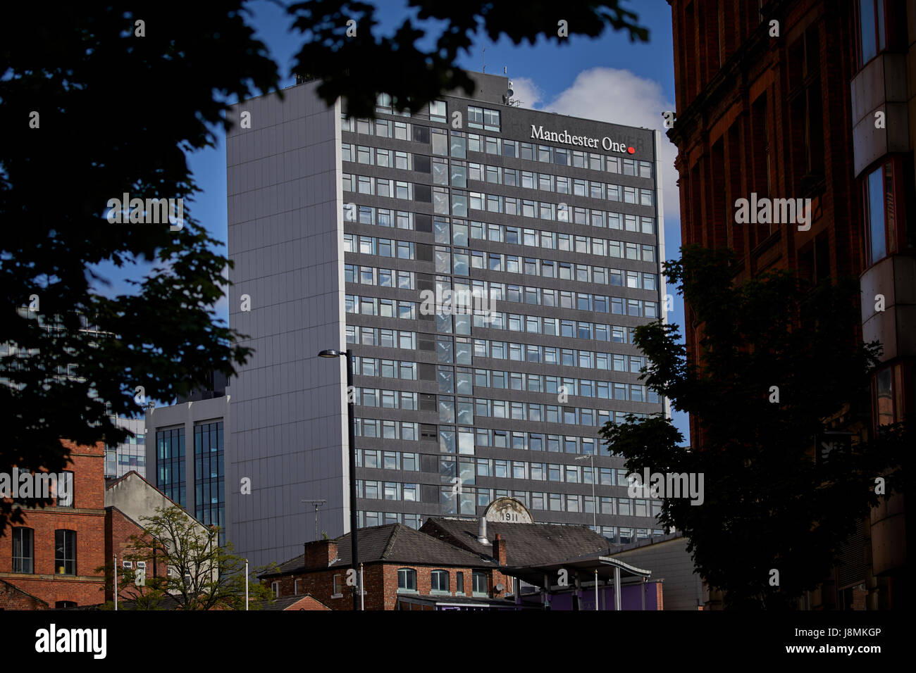 Manchester One, formerly known as Portland Tower and previously St. Andrew's House, is a high-rise building in Manchester, England, owned by Bruntwood Stock Photo