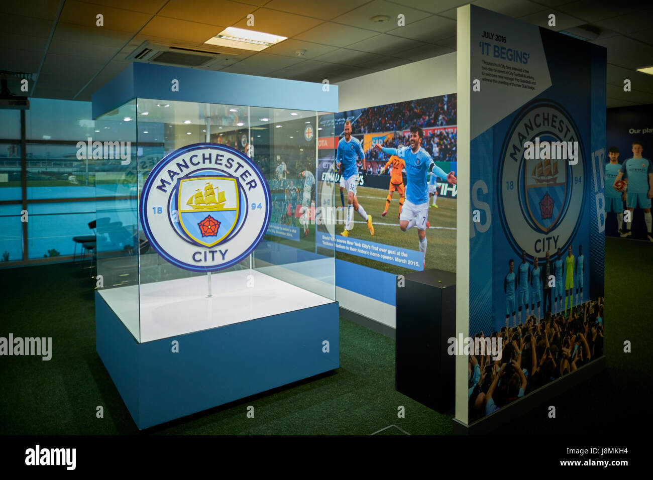 Manchester City Etihad Stadium tour Stock Photo - Alamy