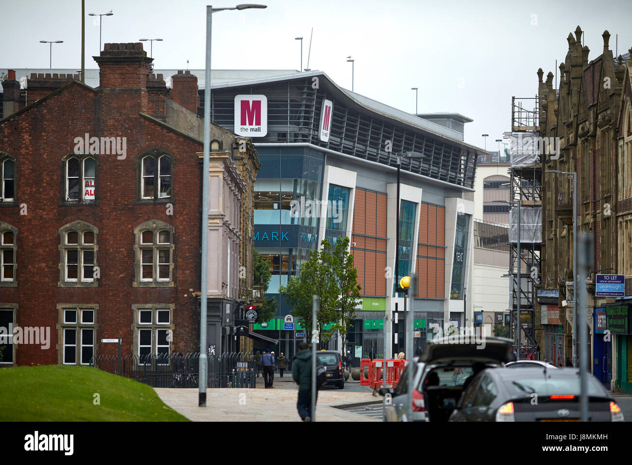 Blackburn Town Centre, The Mall housing the towns Primark. Stock Photo