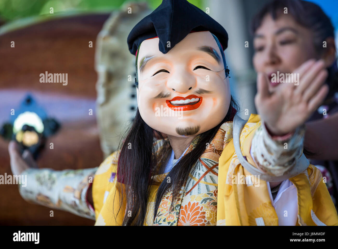 Japanese mask matsuri festival in hires stock photography and images