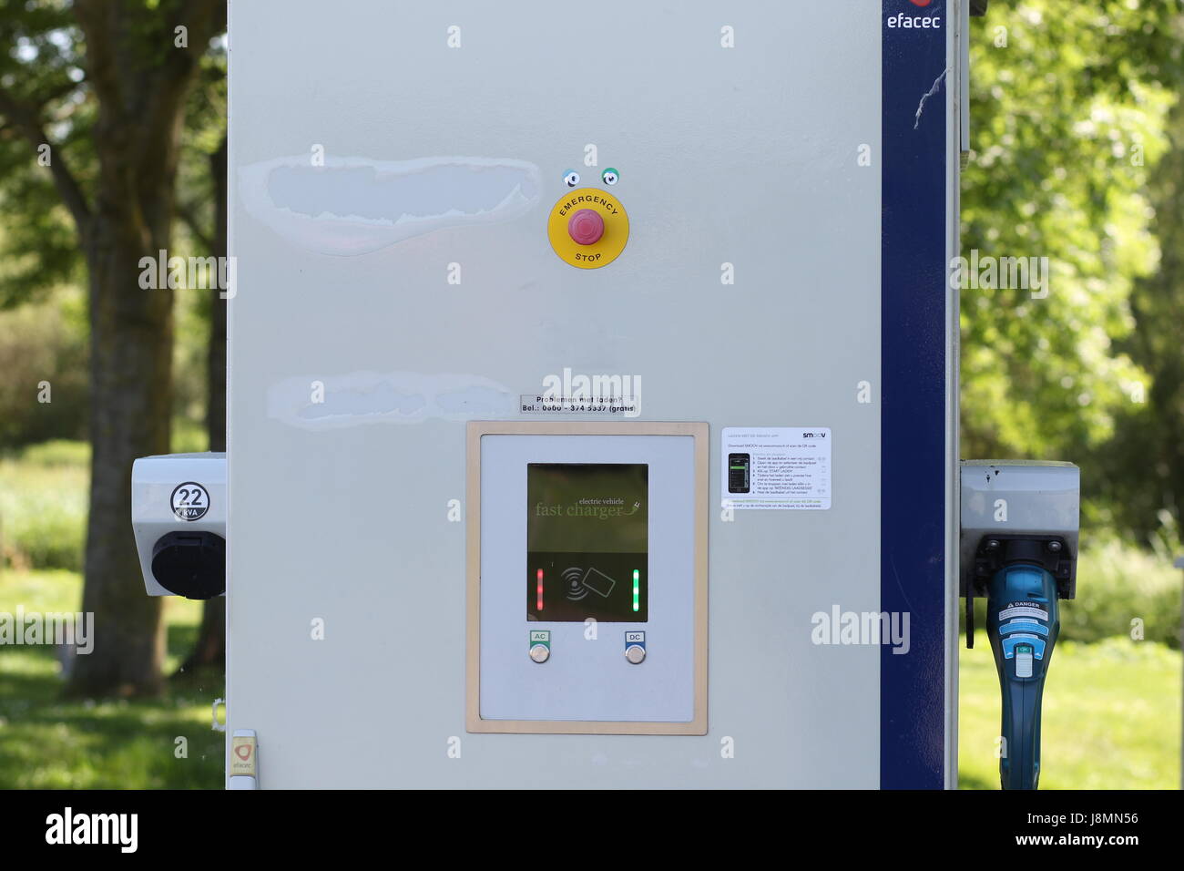 Electric vehicle charging station in the Netherlands Stock Photo Alamy