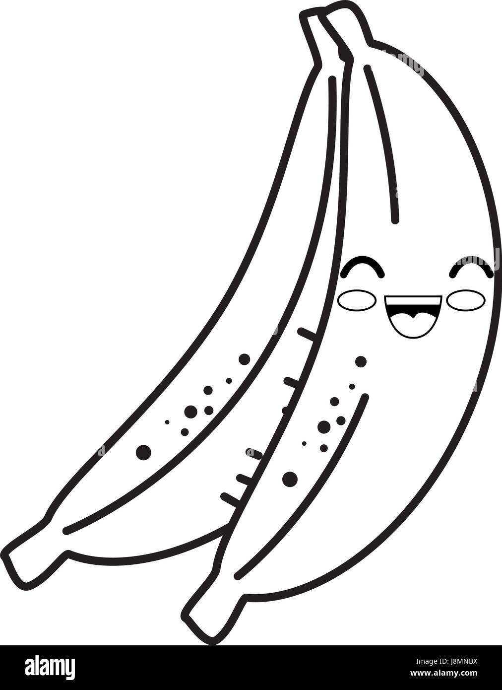 banana cartoon smiley Stock Vector Image & Art Alamy