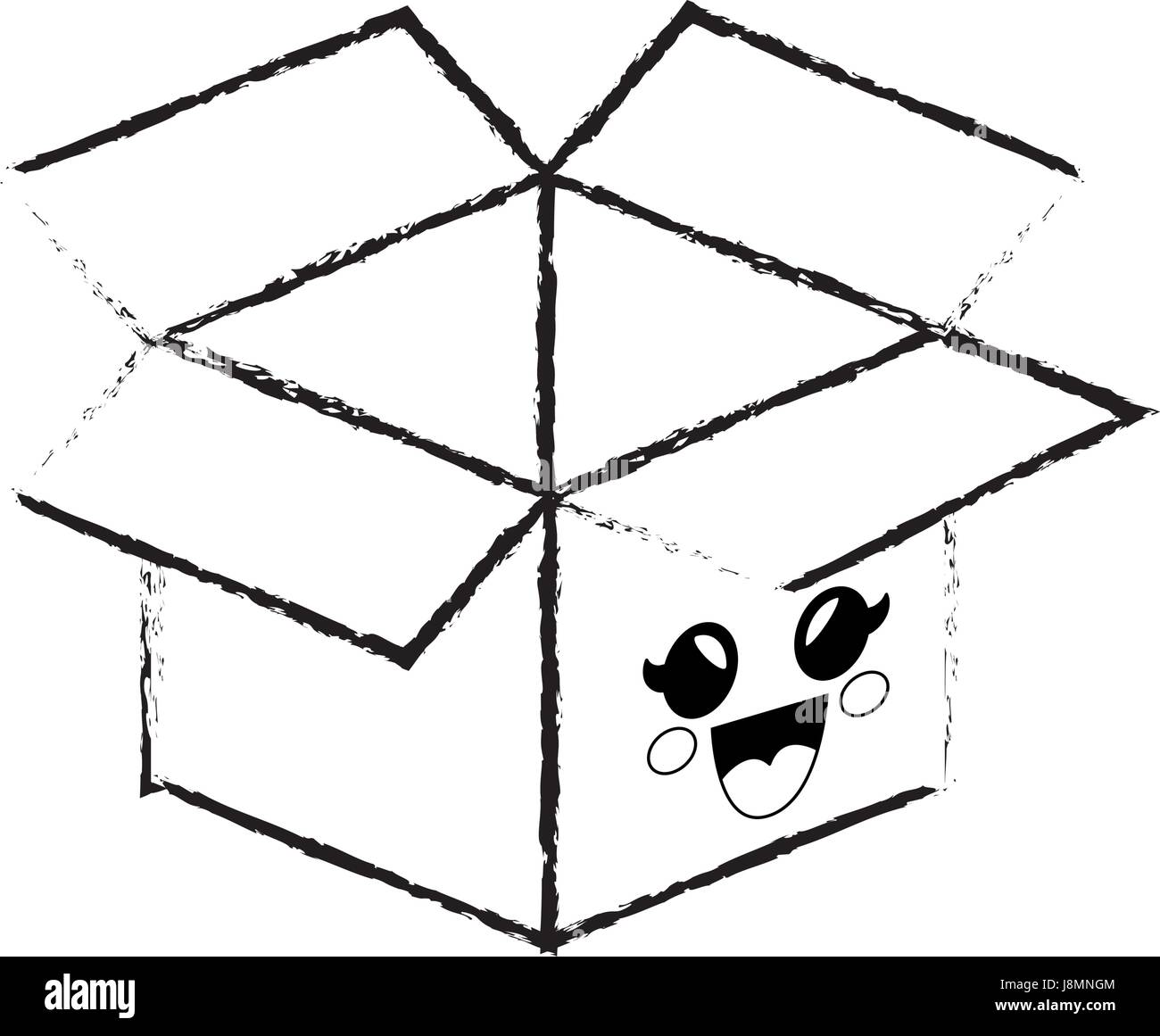 box cartoon smiley Stock Vector Image & Art Alamy