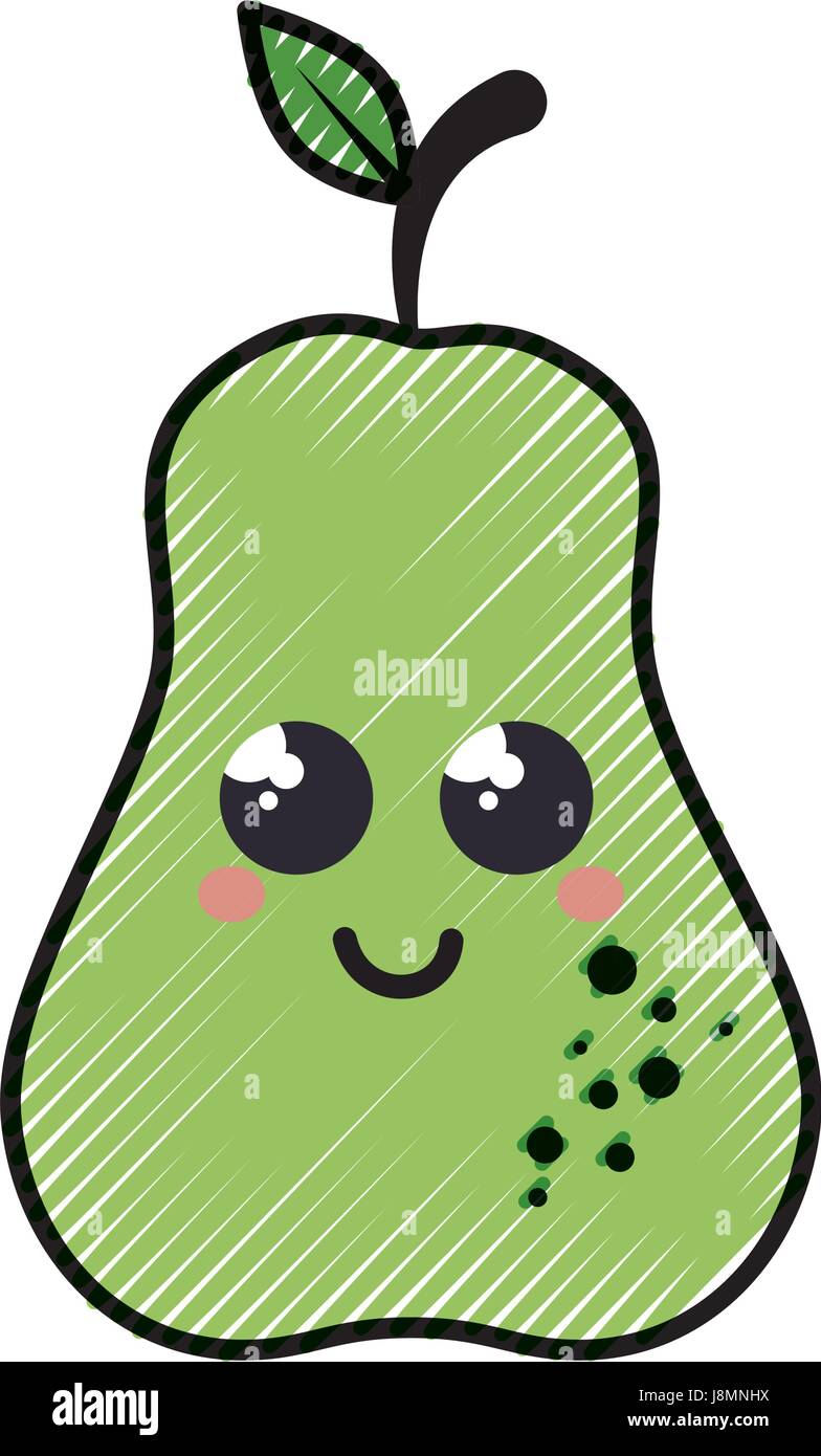 pear cartoon smiley fruit Stock Vector Image & Art - Alamy