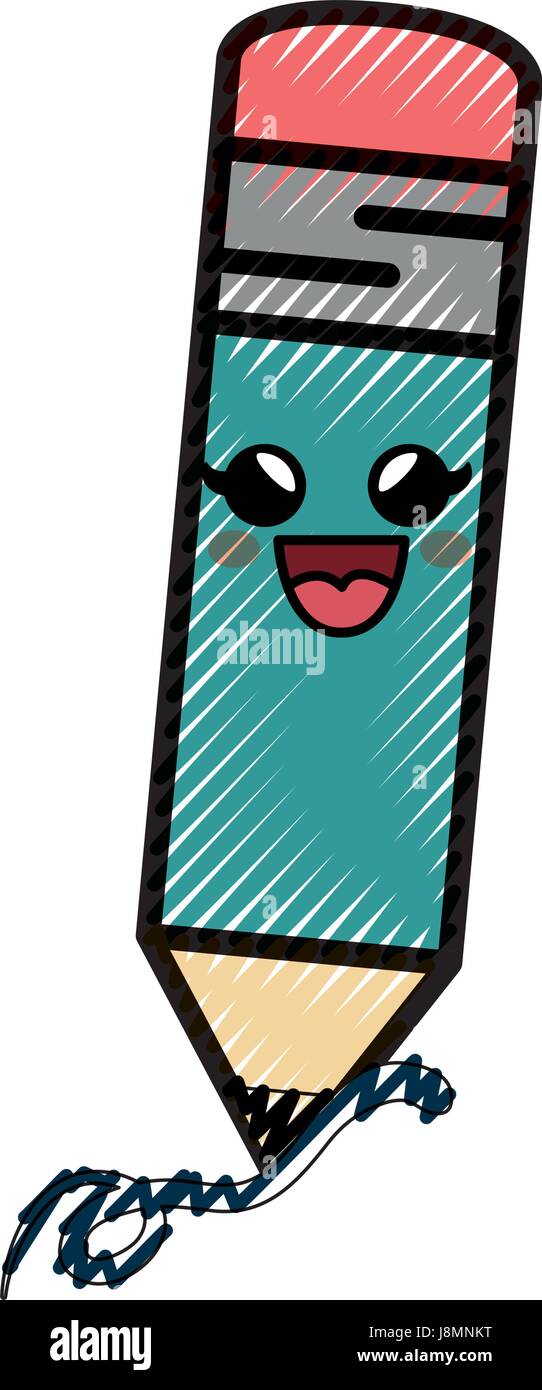 pencil cartoon smiley Stock Vector Image & Art Alamy