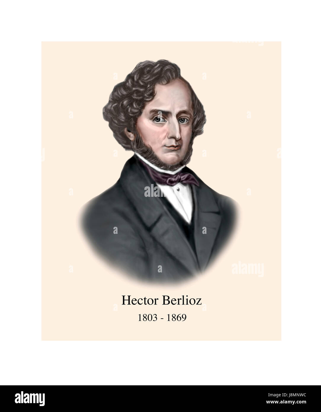 Hector Louis Berlioz, 1803 - 1869, French Composer Stock Photo