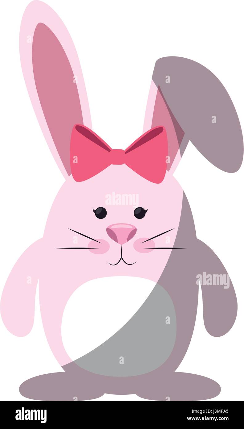 bunny ribbon animal Stock Vector Image & Art - Alamy