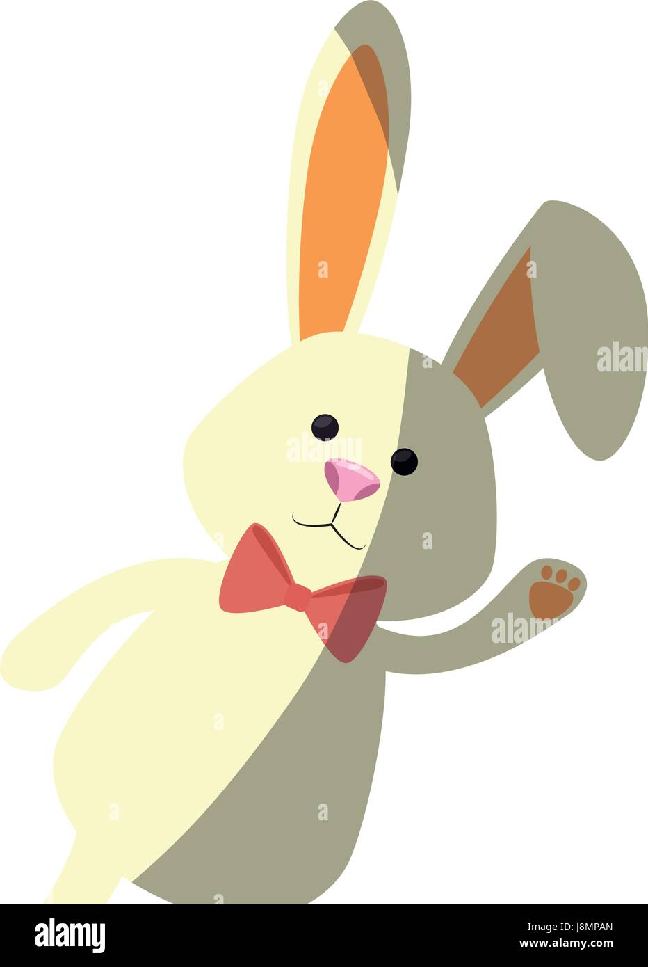 bunny ribbon animal Stock Vector Image & Art - Alamy