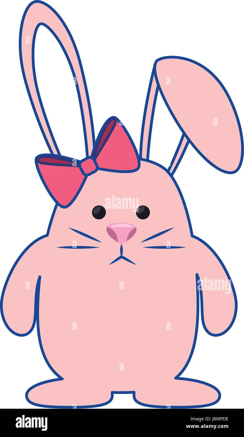 bunny ribbon animal Stock Vector Image & Art - Alamy