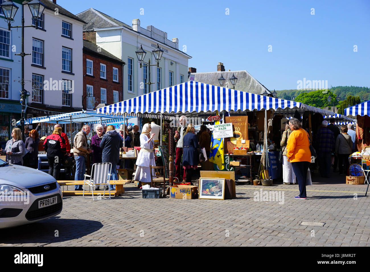 Antique Fair at Ludlow, Shropshire,England, UK Stock Photo Alamy