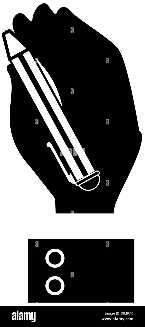 hand holding pen Stock Vector Image & Art - Alamy