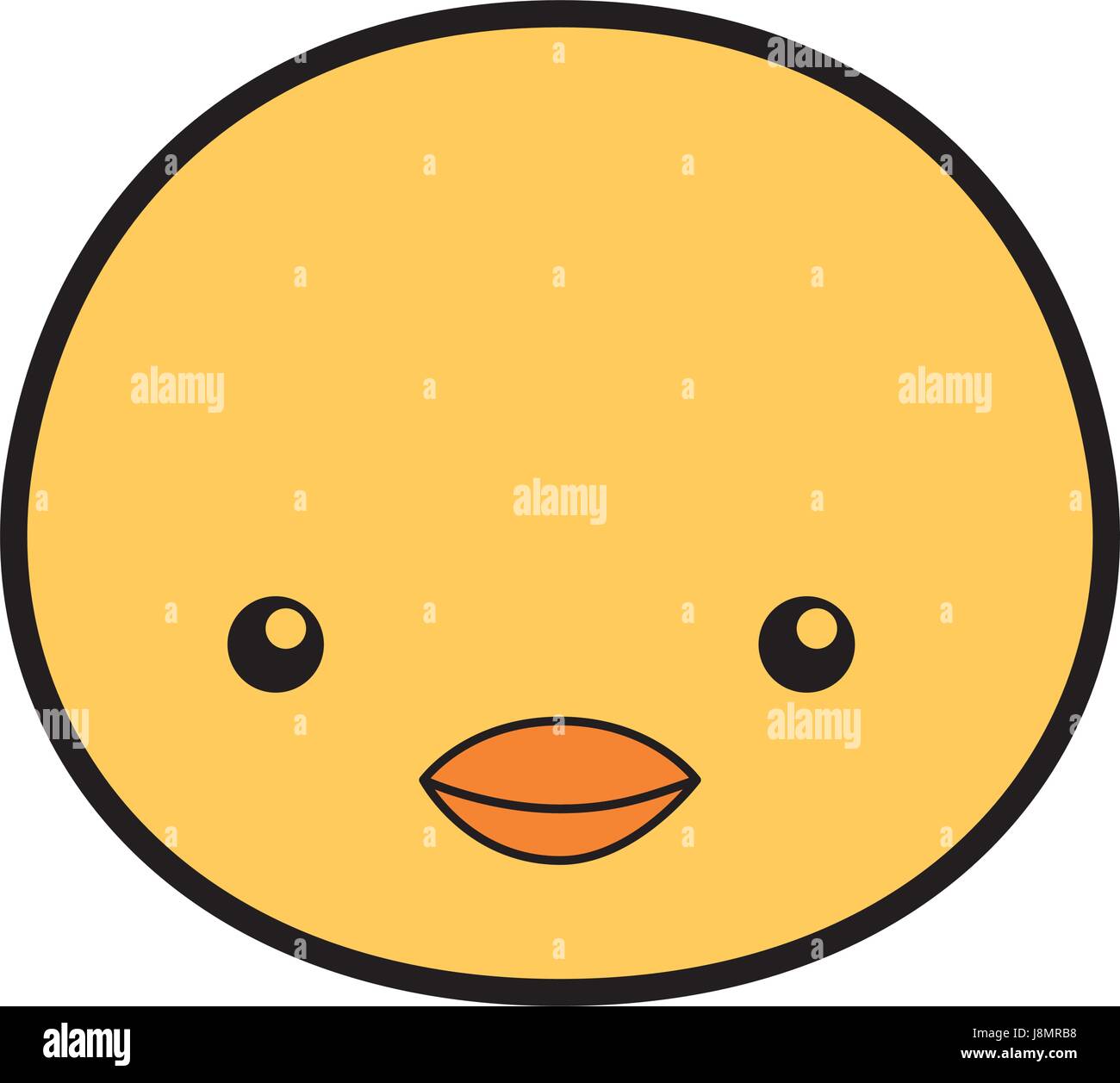 cute chick face cartoon Stock Vector Image & Art - Alamy