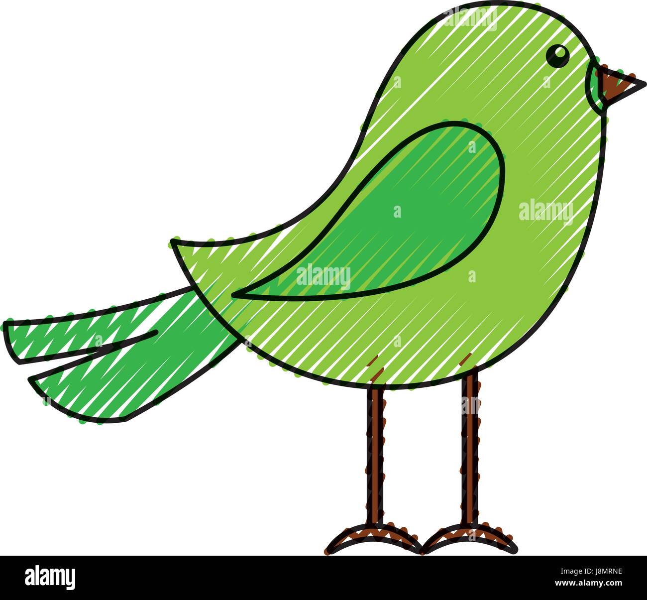 cute scribble bird cartoon Stock Vector Image & Art Alamy