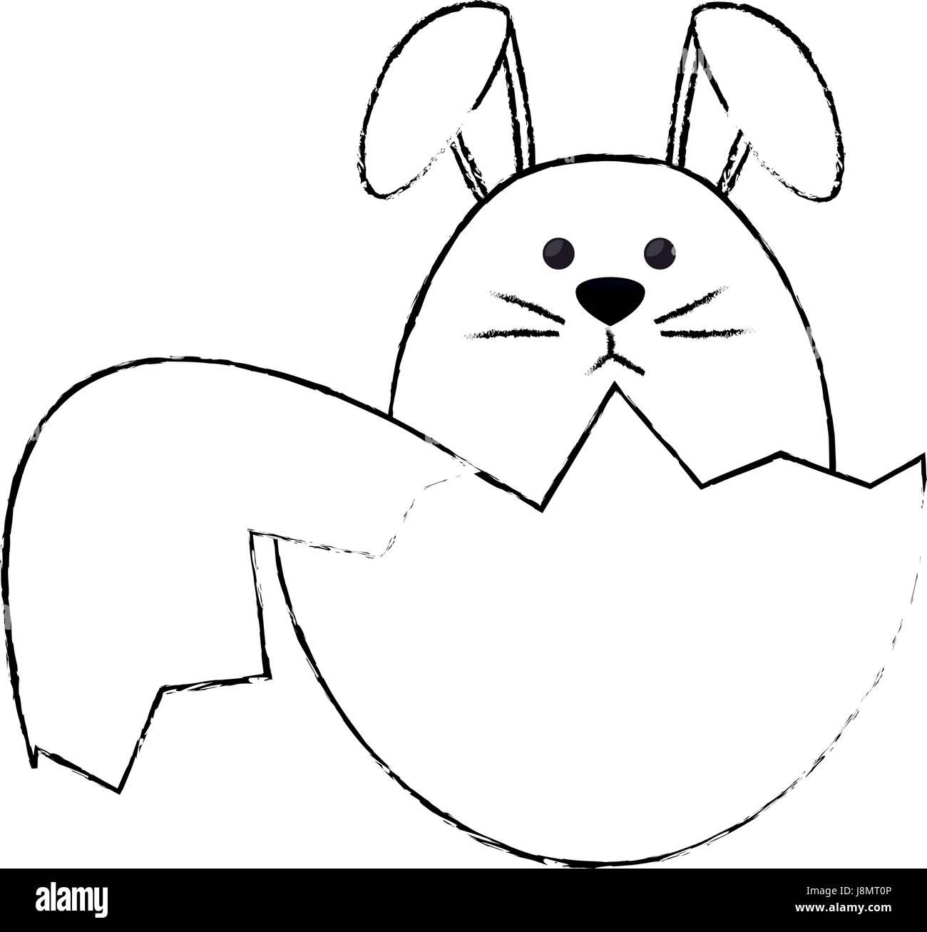 rabbit egg easter Stock Vector Image & Art - Alamy