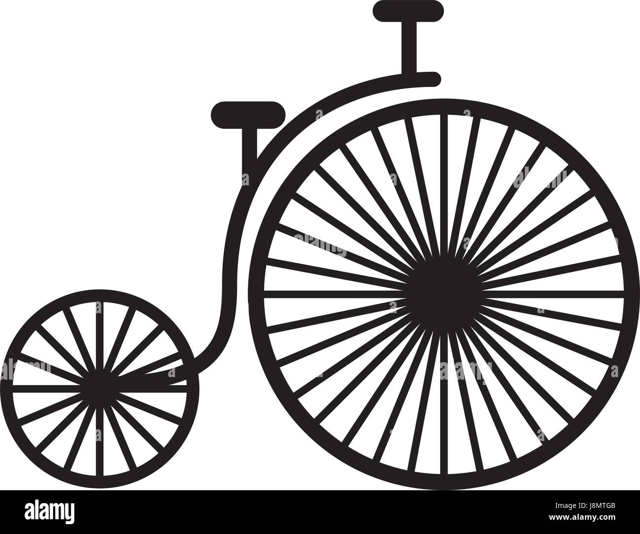 black icon vintage bicycle cartoon Stock Vector Image & Art Alamy