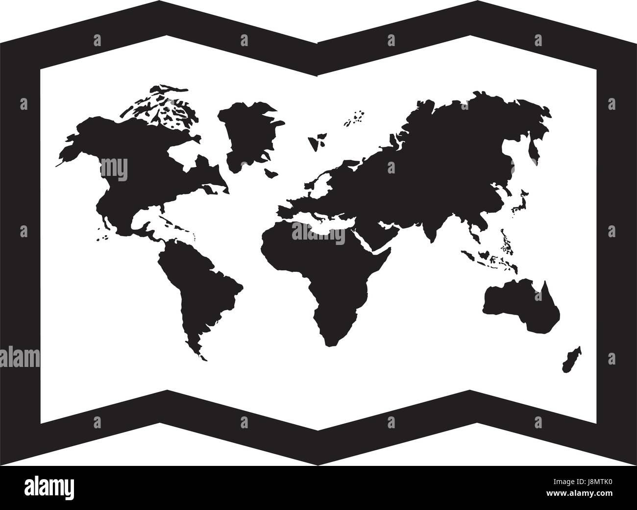 black icon world map cartoon Stock Vector Image & Art - Alamy