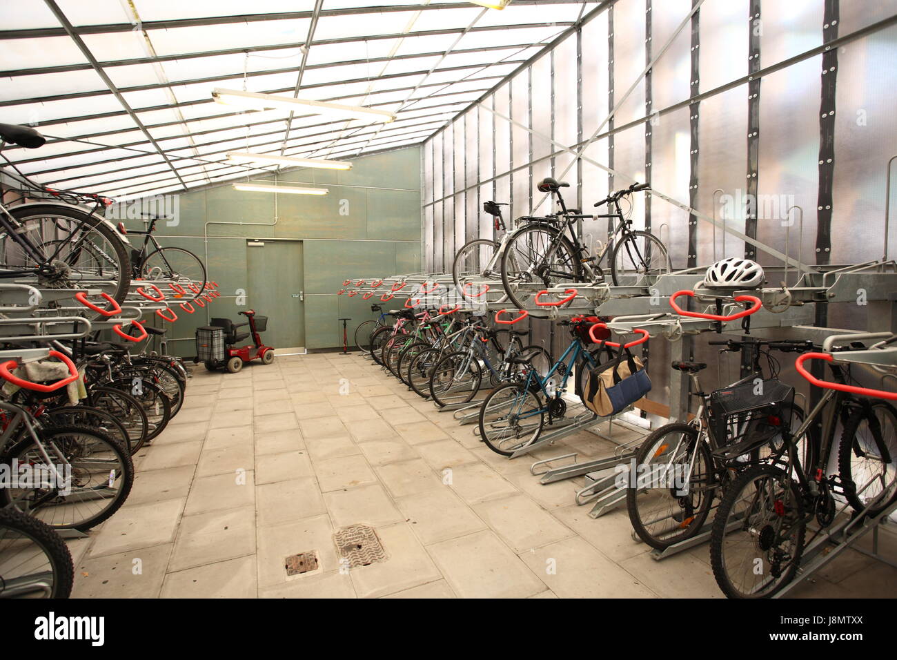 Bicycle storage, London Stock Photo