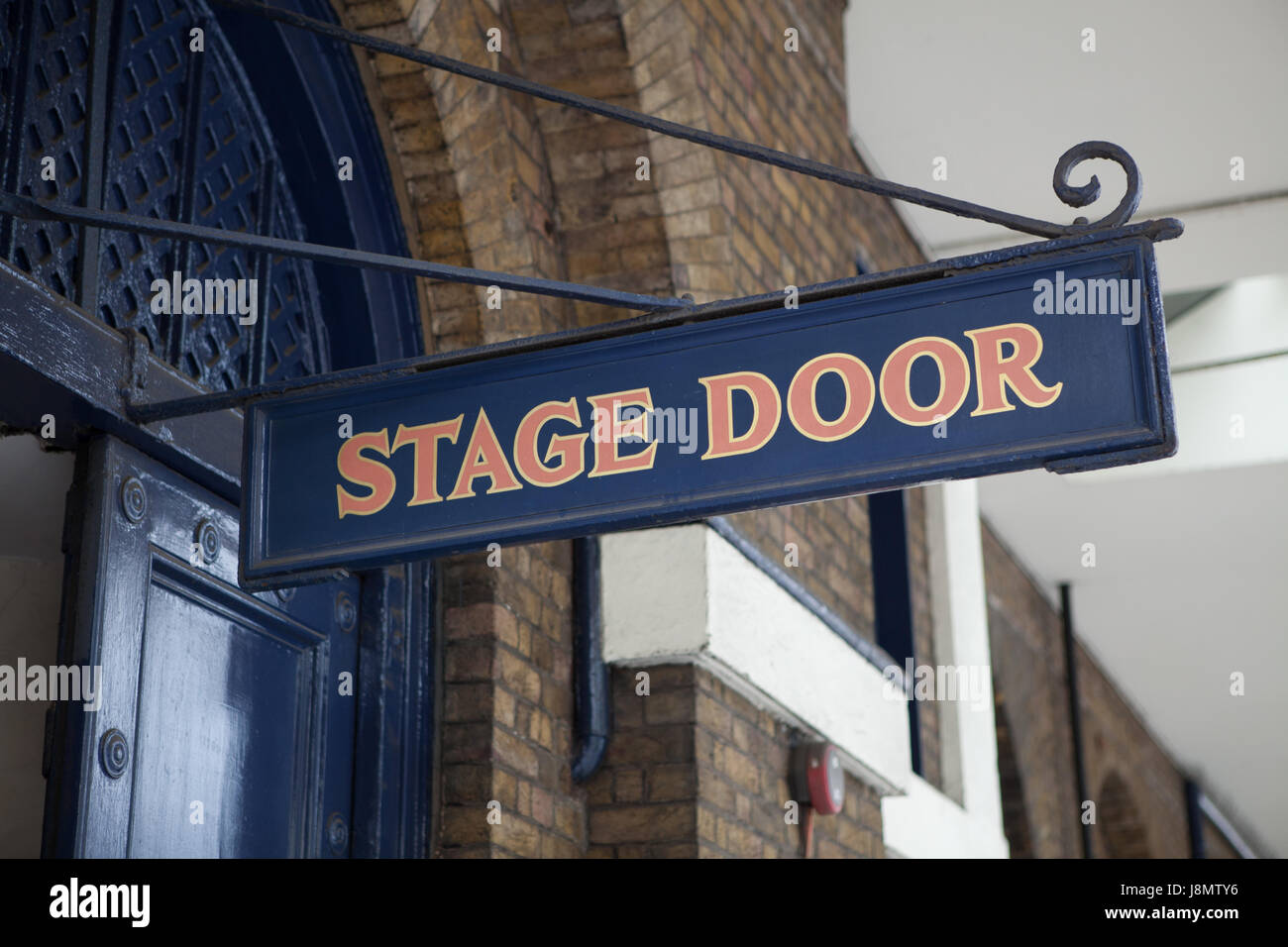 Stage Door sign at a London theatre Stock Photo