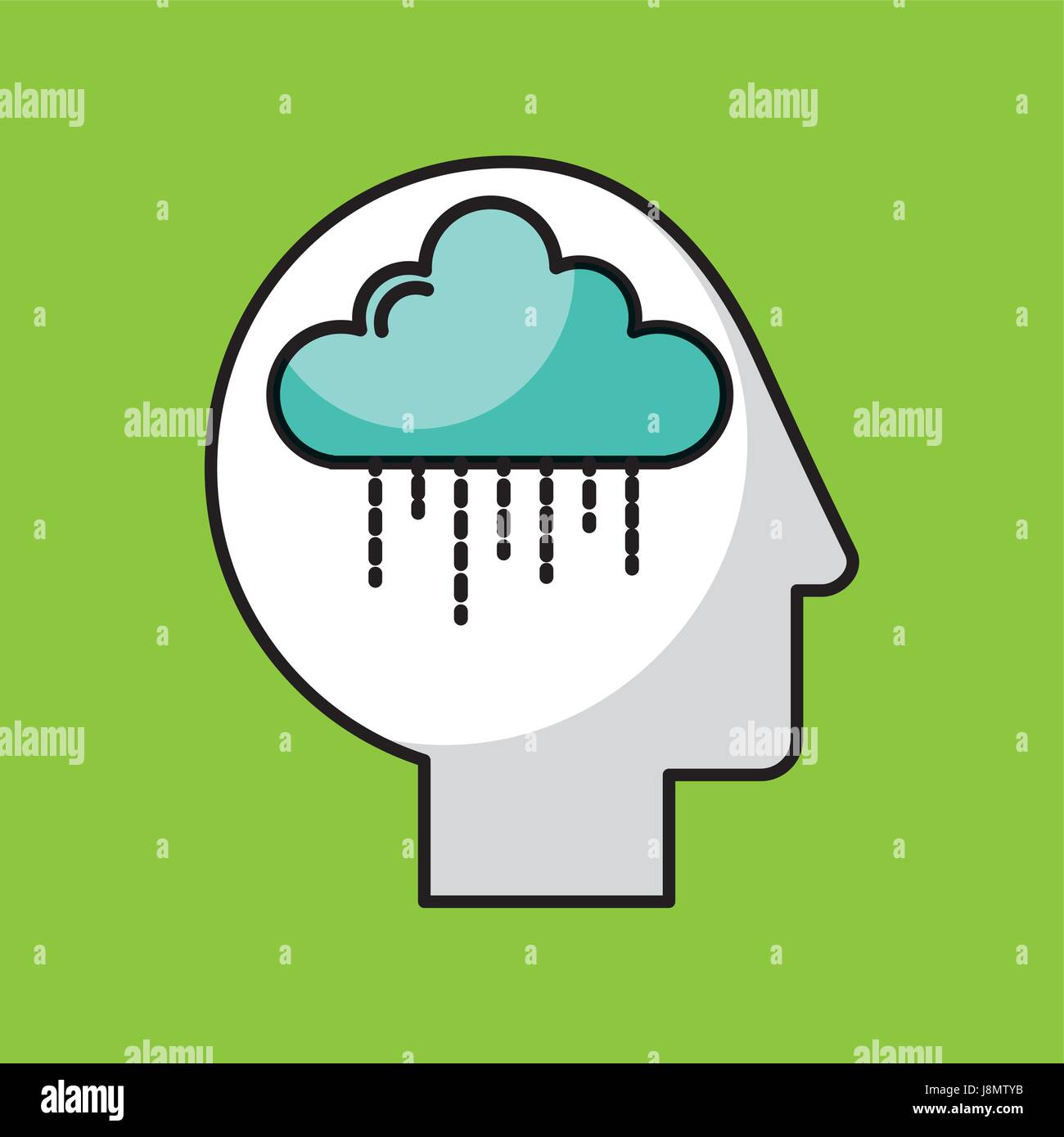 head cloud illustration Stock Vector Image & Art - Alamy