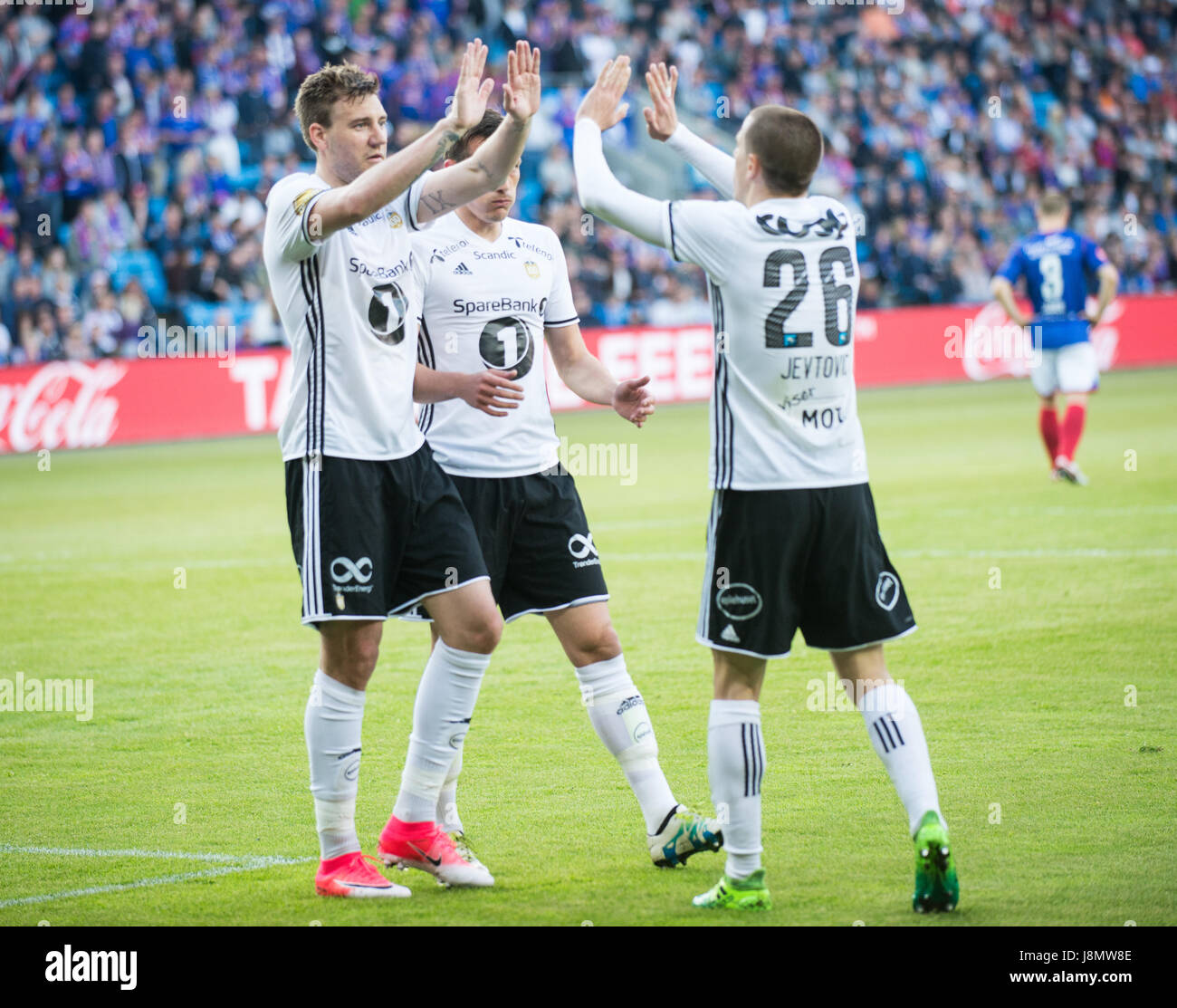 Milan Jevtovic Of Rosenborg Celebrates His Goal With His Team Colleages During The Eliteserien Mathc Between Valerenga And Rosenborg At Ullevaal Milan Jevtovic Of Rosenborg Celebrates His Goal With His Team Colleages During The Eliteserien Mathc Between Valerenga And Rosenborg At Ullevaal