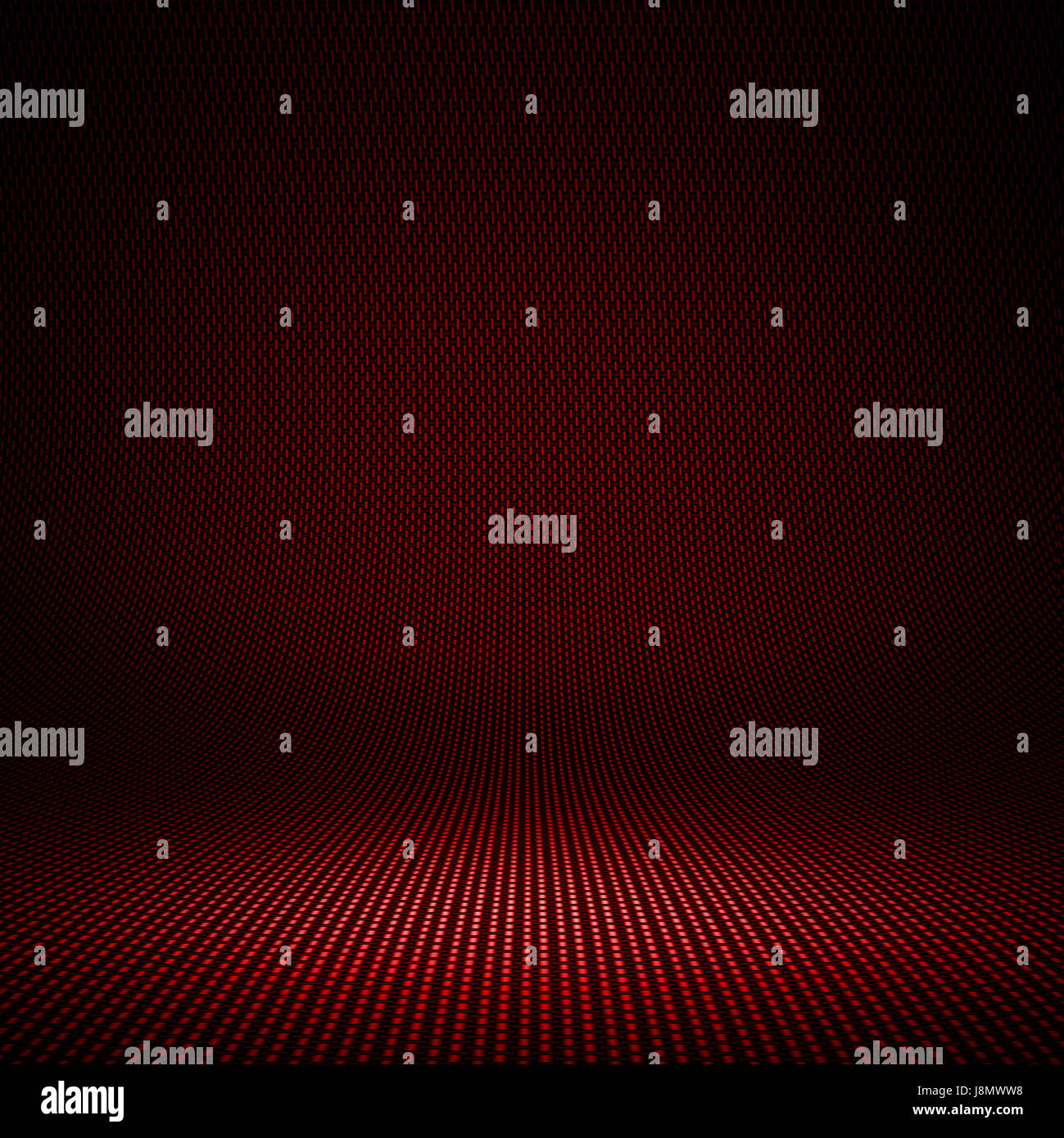 Modern red carbon fiber textured interior studio with light for