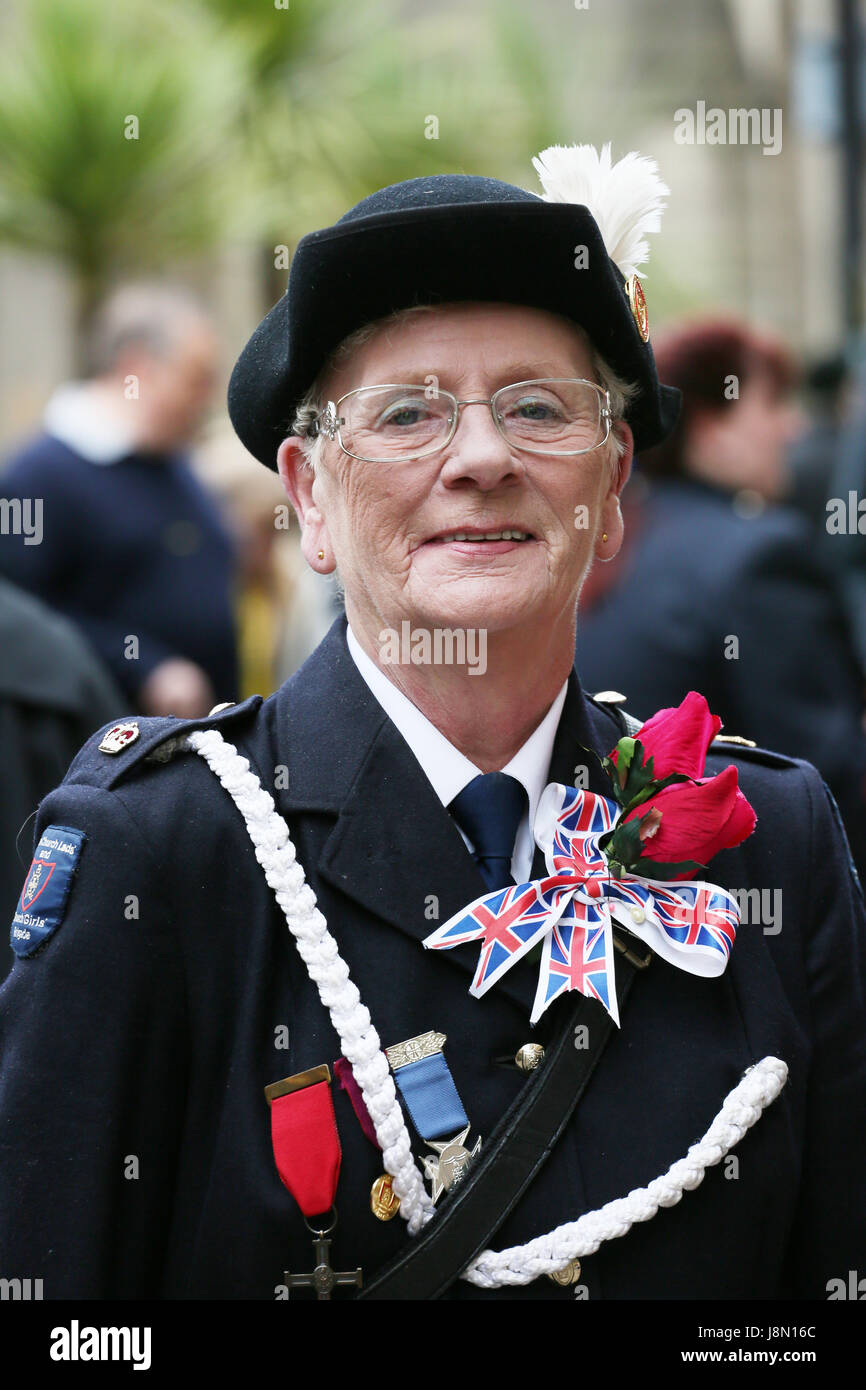 Manchester, UK. 29th May, 2017. A leader of the Church lads and girls Brigade, Manchester, 29th May, 2017  Credit: Barbara Cook/Alamy Live News Stock Photo